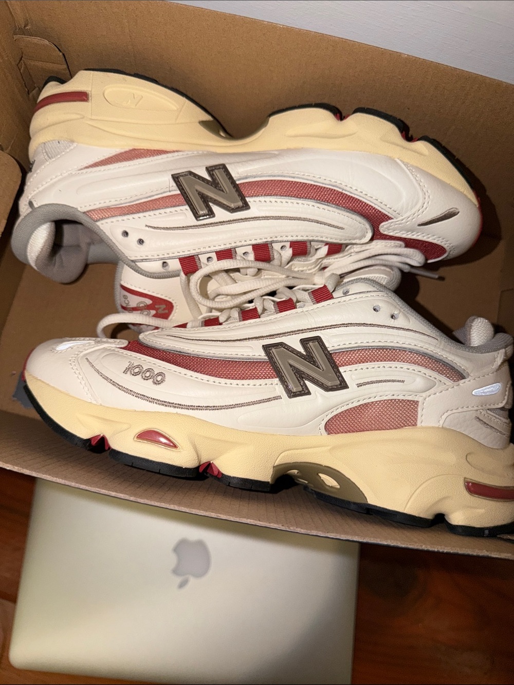 New Balance Kids Cream & Pink 1000 Retro Sneakers